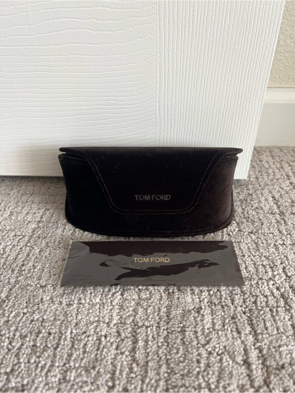 Tom Ford Brown Velvet Sunglasses Case